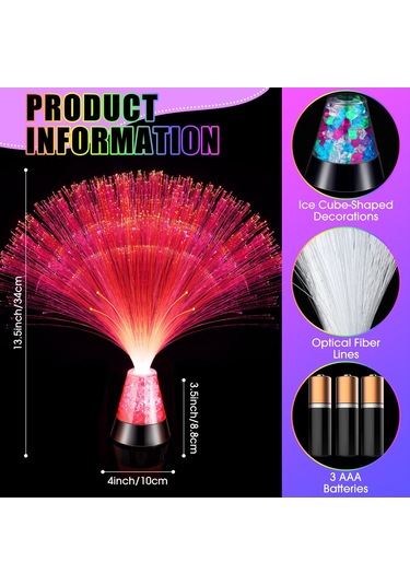 Symbee Usb Işıklı Renkli Fiber Optik Aydınlatma - Ev Dekorasyonu, Hediye, Ofis Ve Yatak Odası Için Parlak Renkler Ve Sıcak Atmosfer Oluşturur Beyaz