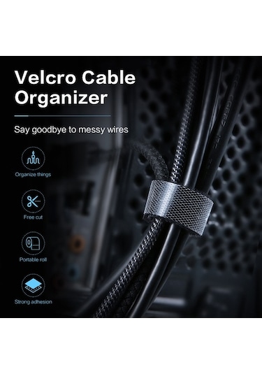 Besthome1 Floveme Nilon Kablo Düzenleyici, 5 Metre, Kabloları Anında Topla