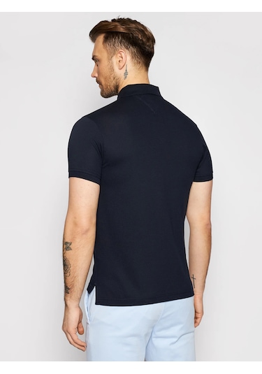 Tommy Hilfiger Polo Yaka Pike Erkek T-shirt Lacivert