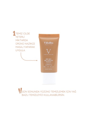 Vidalita Beauty & Care Vitamin C & Hyaluronic Acid Bb Cream Medium Ton SPF50+ 50 ML