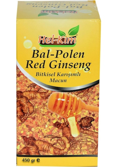 Hel-Kim Bal Polen Red Ginsengli Bitkisel Karışımlı Macunnu 450 G