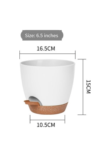 Ulzyvf Yeşil Sulama Saksıları, Paket Otomatik Kapalı İnç İçin Bitkiler 6.5 Vi