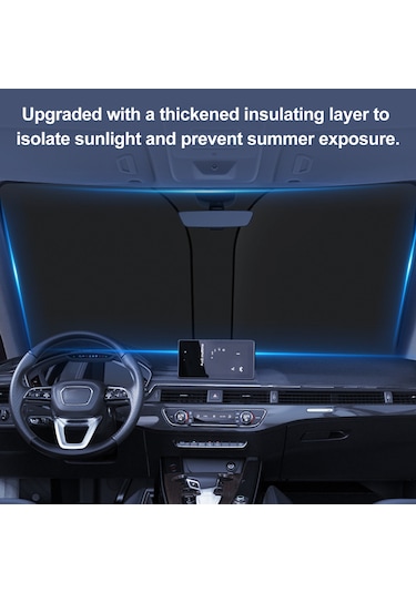 Dianziye Titanium Silver Küçük Boy Kapalı Oto Güneşlik - Isı Ve Uv Engelleyici, Kolay Kurulum, Çok Mevsimli Kullanıma Uygun Araç Güneş Paneli