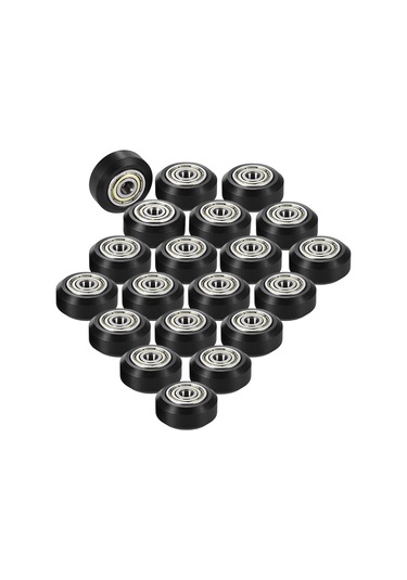 Monyee 20 Adet 3d Yazıcı Pom Kayar Tekerleği - 23.89mm Dış Çap, 16mm İç Çap, 5mm Delik, 625zz Rolmanlı, 10.23mm Kalınlık