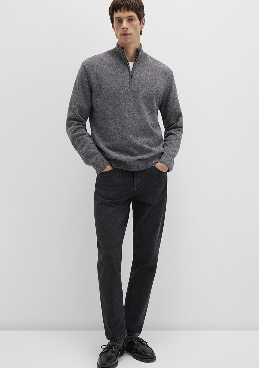 Mavi - Yün Karışımlı Grey Kazak 0710371-80024 Gri