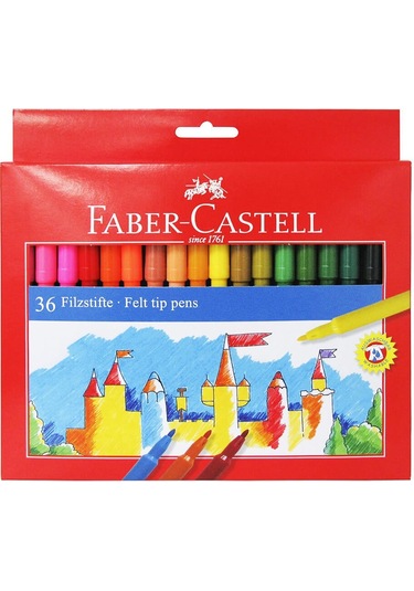 Faber Castell Unicolor Keçeli Kalem 36 Renk 554236