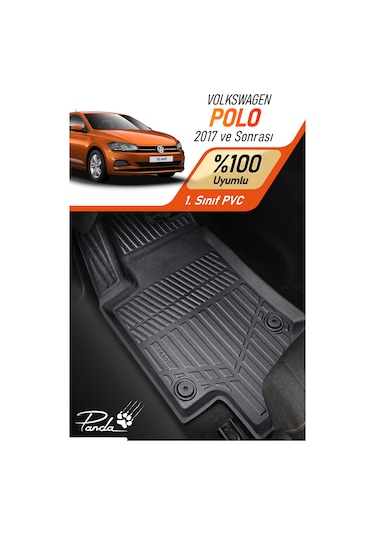 Siyah Volkswagen Polo 2017- Sonrası 4d Havuzlu Paspas Takımı
