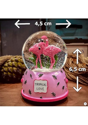 Flamingo Mini Minnoş Boy Kar Küresi