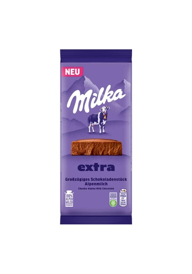 Milka Extra Chunky Alpine Milk Chocolate 190g