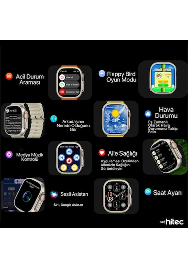 Schitec Watch 8 Pro Max Amoled Ekran Akıllı Saat (İthalatçı Garantili)