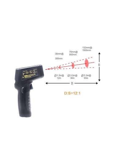 Dijital Kızılötesi Termometre Temassız Lazer Termometre Ir Lcd Ekran Sıcaklık Ölçer Tabanca Pirometre Sıcaklık Aletleri