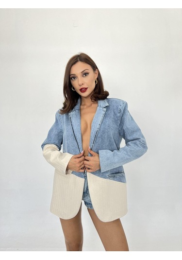 The İstanbul 6920 Kot Ceket-mavi Mavi