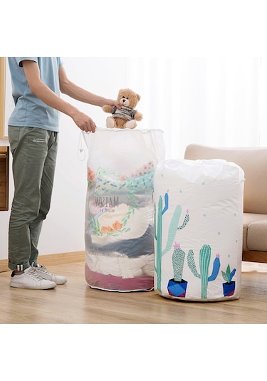 Sones Büyük Kapasiteli Ev Tipi Su Geçirmez Nem Geçirmez Yorgan Saklama Çantası Paketleme Çantası Sevimli Bira Diğer