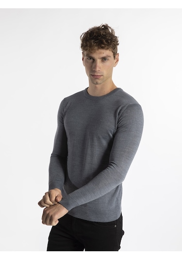 Trussardi Trussardı Erkek Kazak  TRRD003627 Gri