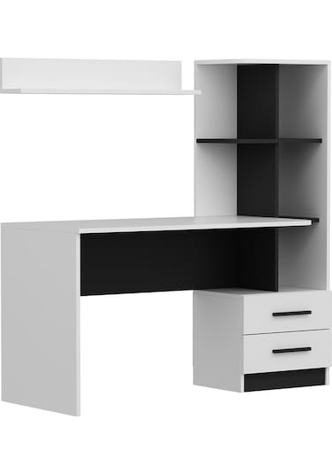 Inarchdizayn Alaska Çalışma Masası Siyah Beyaz Ücretsiz Kargo Siyah Beyaz