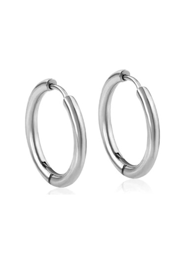 Heppii 16 Mm Cerrahi Çelik Halka Küpe Gümüş Renkli