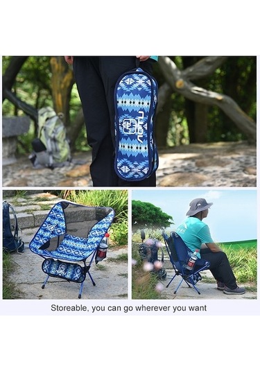 Ambition Açık Katlanabilir Sandalye Balıkçılık Arkalık Sandalye Mavi