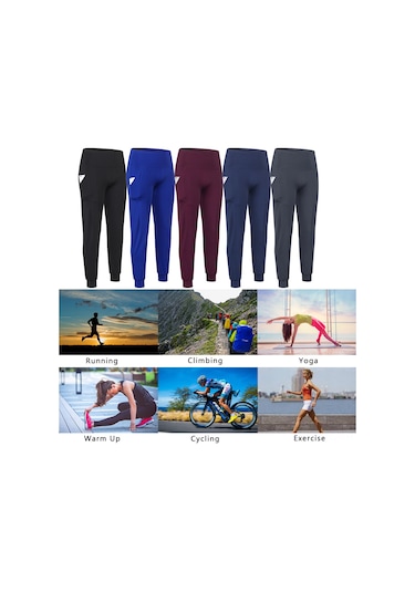 Skycity "yoga Tights Kadın - Yüksek Bel, Yan Cep, Esnek Ve Hızlı Kuruma, Spor Ve Fitness İçin" Koyu Mavi