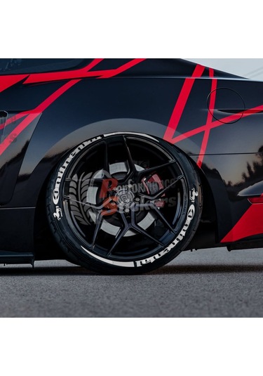 Lastik Yazısı Continental + Kuyruk Araç Lastik Stikeri 31mm