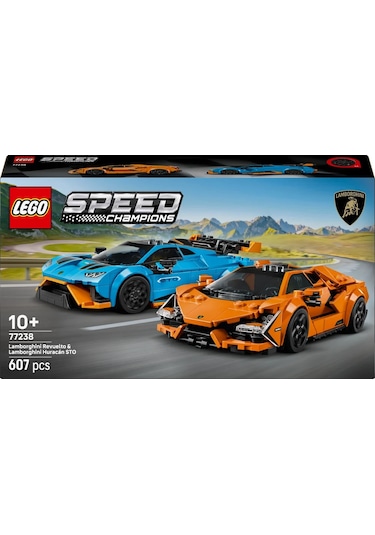 LEGO® Speed Champions Lamborghini Revuelto & Huracán STO 77238 - 10 Yaş ve Üzeri Çocuklar için Yarış Arabası Oyuncak Yapım Seti (607P)