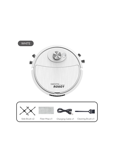 Symbee Akıllı Süpürme Robotu - 3'ü 1 Arada Süpürme, Emme Ve Silme, Usb Şarjlı, 400mah Pil, 360 Dönebilir Pembe