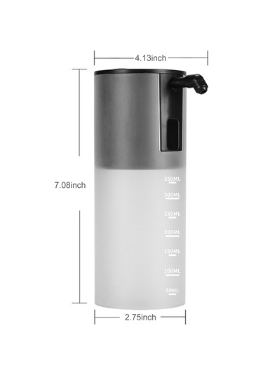 Kangvka Otomatik Entegreli 350ml Köpük Sabun Dağıtıcı - Infrared Sensörlü, El Temassız Hijyenik Mutfak/banyo Uygulaması Pil Yok Beyaz
