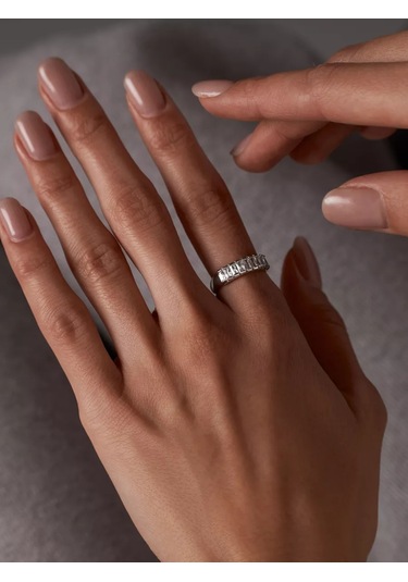 Marıola 925 Ayar Gümüş Taşlı Mücevher Yüzük 217885738 Gri