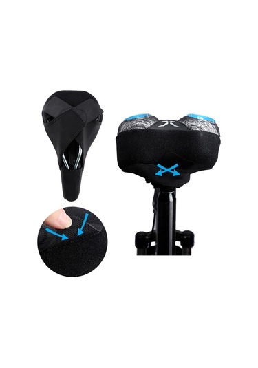 Suntek Sıvı Yumuşak Silikon Bisiklet Koltuk Örtüsü Bisiklet Gri - Mavi