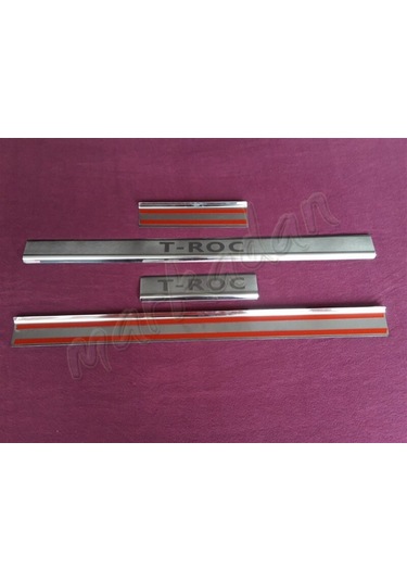 Woc Chrome Vw T-Roc Krom Kapı Eşiği 2017 Sonrası 4 Parça Paslanma