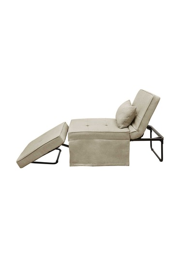 Cube Katlanır Yataklı Puf - Vizon 96x189x42.5 / 96x168x92.5 Cm Bej