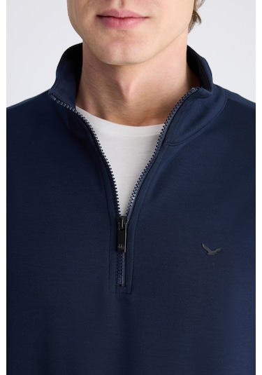 D'S Damat Ds Damat Regular Fit Lacivert Düz Modal Sweatshirt 5hce247021013 Çok Renkli