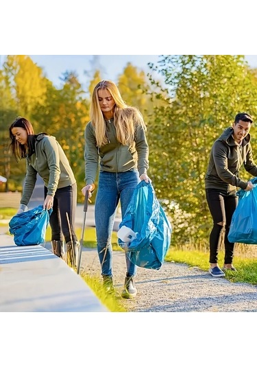 Cordial Yeşil 33 İnç Katlanır Yaşlı Tutma Aleti, Hafif Uzatılabilir 360 Döner Makas Ağız Çöp Toplama
