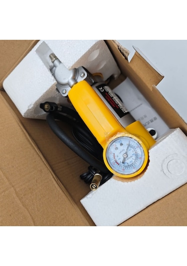 Metal Yüksek Güçlü Elektrikli Lastik Hava Pompası Sarı