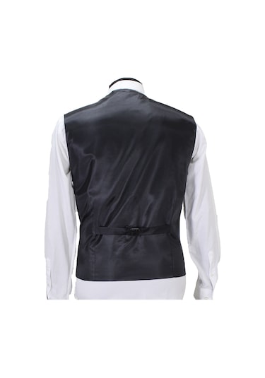 Mentor Regalo Erkek Yelek V Yaka Siyah Desenli 50581