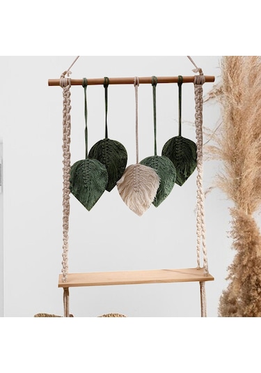 Homyl Duvar Yaprak Asılı Goblen Raf Saçak Oturma Odaları