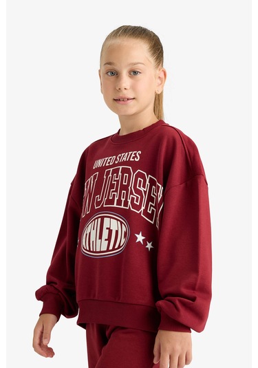 Defacto Bordo Kız Çocuk Alt-üst Takım E6416a8/br281 Bordo