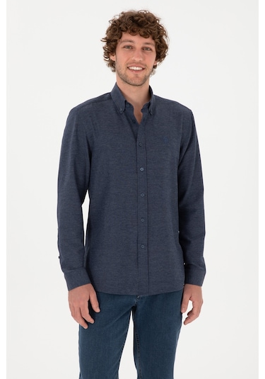 U.s. Polo Assn. Erkek İndigo Gömlek Basic 50316723-vr028 İndigo