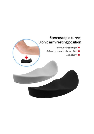 Gri Fomken Ergonomik Mouse Pad Silikon Jel Kaymaz Düzene Bilek Desteği Mat Mouse Pad Ofis Oyun Pc Için