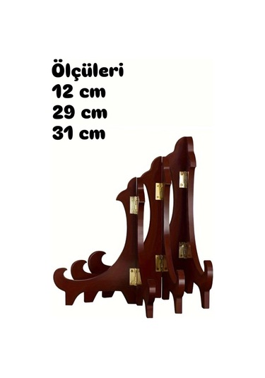 Ahşap Teşhir Ayak Seti 3 Lü 31cm-29cm-12cm Ahşap