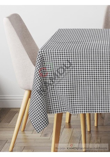 170 X 170 Cm Pötikare Desen Masa Örtüsü, Piknik Örtüsü, Sofra Bezi, Beslenme Örtüsü Siyah