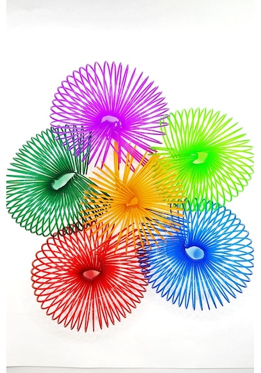 Renkli Stres Yayı Oyuncak Stres Yayı - 5 Cm Çapında - 1 Adet