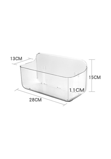 Suofeng Banyo Duş Kabı, Sabun Tutucu, Su Akıtma Özelliği, Delme Yok Kurulum, Cam/gerçek Kumaş Malzeme, Duvar Takılı Organizer A1310100 Şeffaf-büyük Diğer