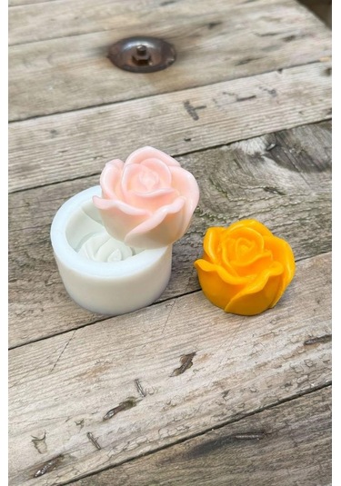 Gül 3d Tekli Mum Kalıbı Silikon