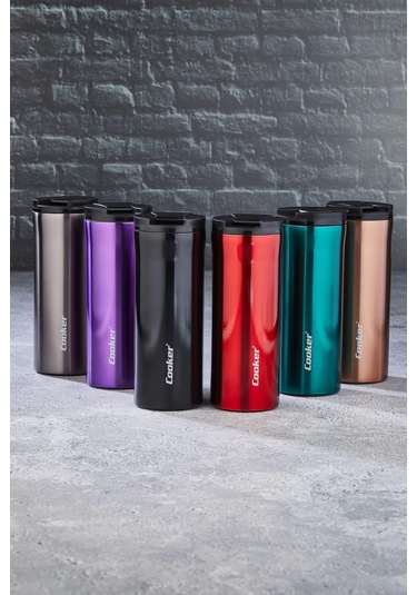 Ckr-2041 400ml Uzun Renkli Çelik Termos Bardak 5365 Çok Renkli