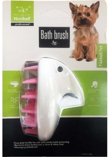 Nunbell Kedi & Köpekler İçin Masaj Ve Yıkama Fırçası