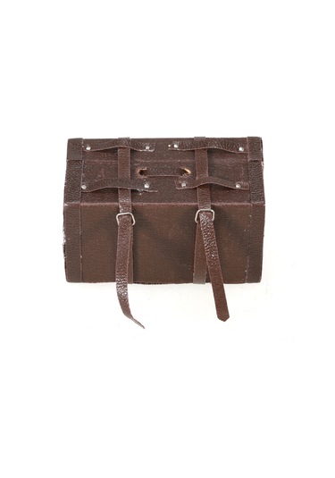 Suofeng 1/10 Ölçekli Deri Ve Ahşap Seyahat Bavulu Aksesuarı - 5.7x3.1x3.1cm