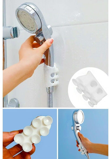 7 Vantuzlu Su Geçirmeyen Silikon Duş Başlığı Askı Tutucu Diğer