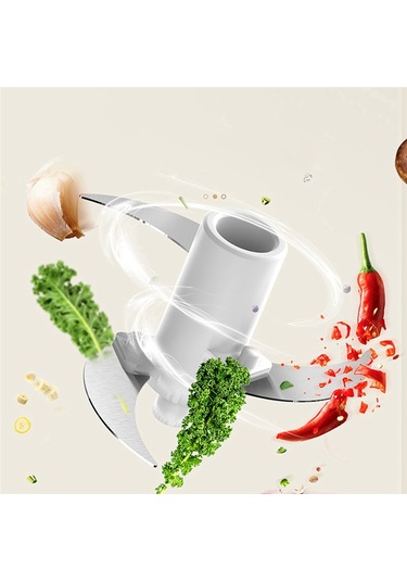 Elektrikli Sarımsak Püresi Öğütücü, Gıda Doğrayıcı, Beyaz Beyaz