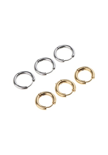 Homyl 6 Adet 316l Paslanmaz Çelik Altın Gümüş 12mm-tip-2 Gri