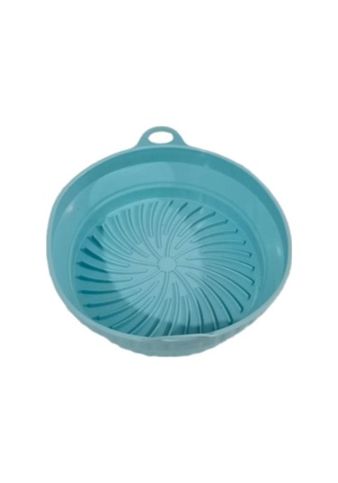 Katlanabilir Airfryer Pişirme Kabı Silikon Pişirme Seti 6 Litreye Kadar Tüm Cihazlara Uygun Turkuaz